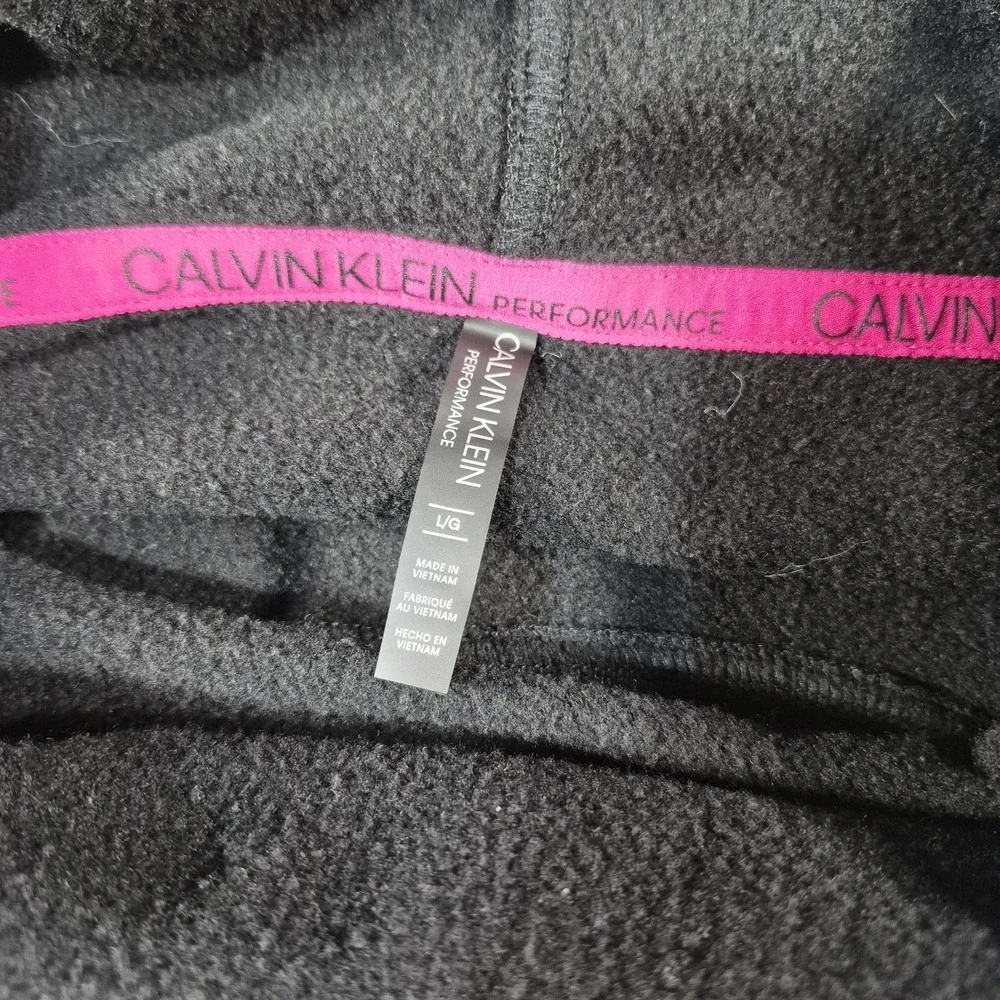 Calvin Klein Performance Women's Cowl Neck Sweatshirt Long Sleeve Black  Size Lg